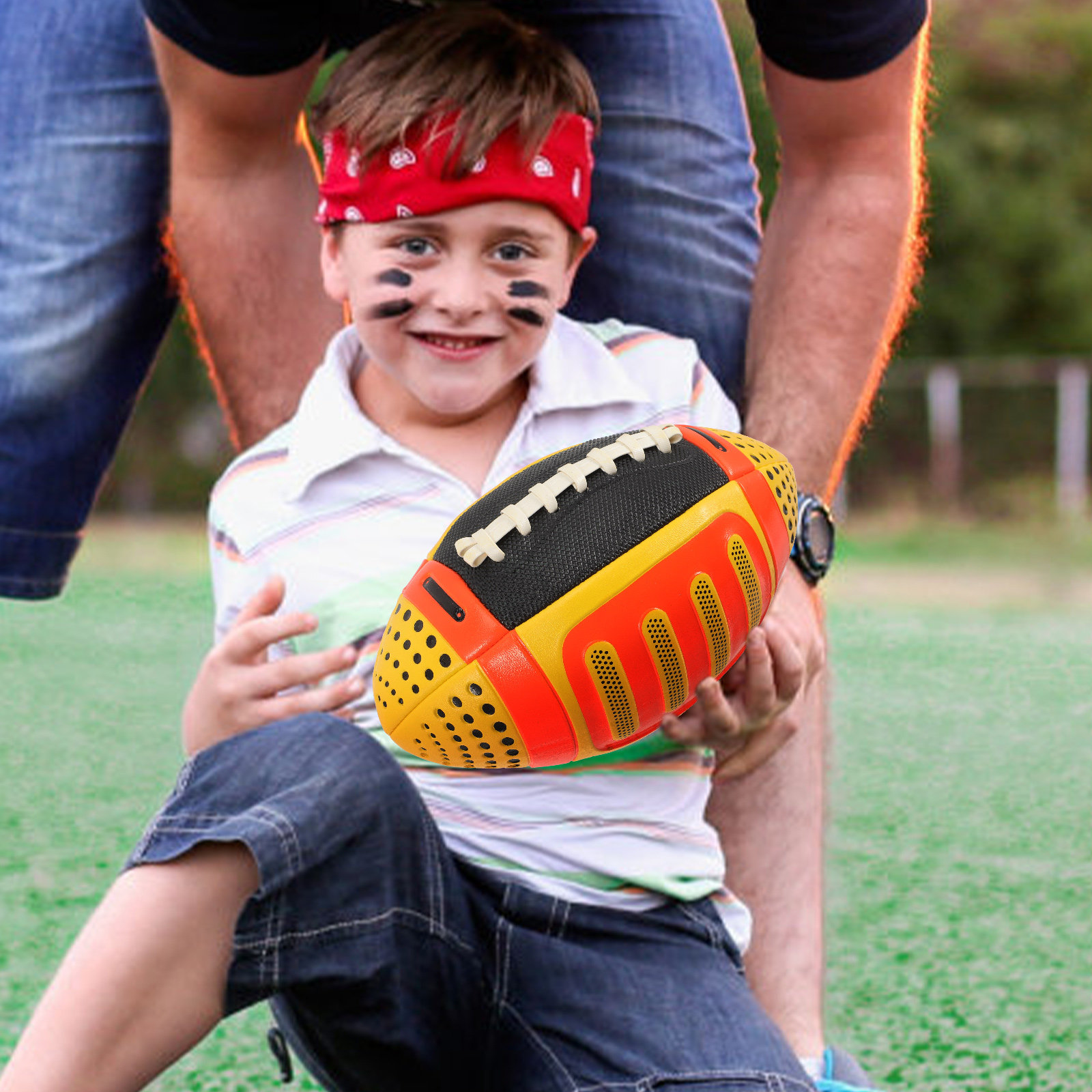Rugby Training Ball - Rugbyball aus hochwertigem PU-Material, elastischer Rugbyball