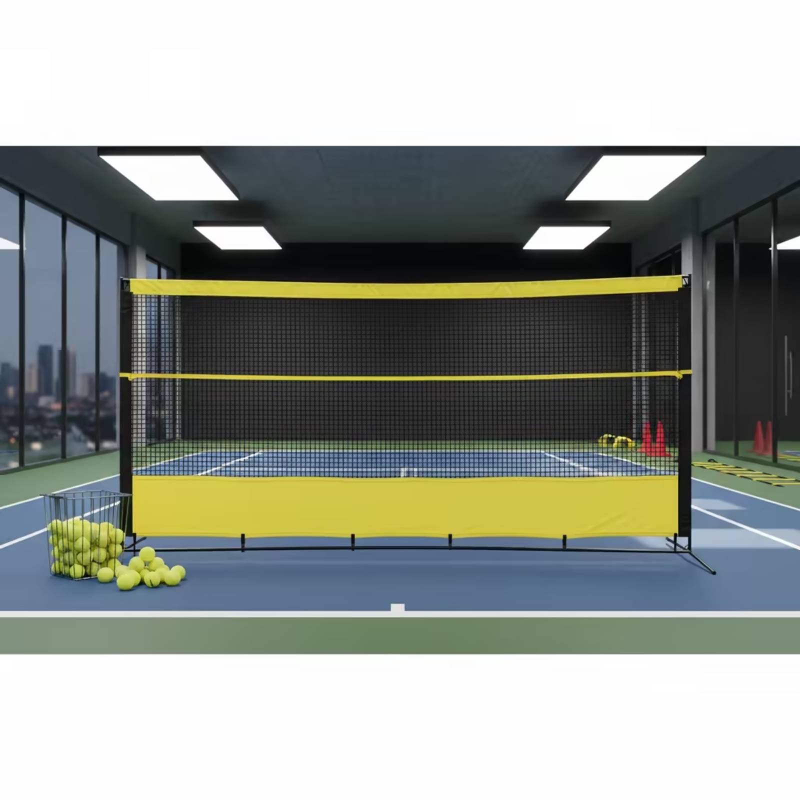Sports Equipment Training - Tennis-Rückprallnetz mit Tasche Solo-Tennistrainingsnetz Übungs-Rebounder Tragbares