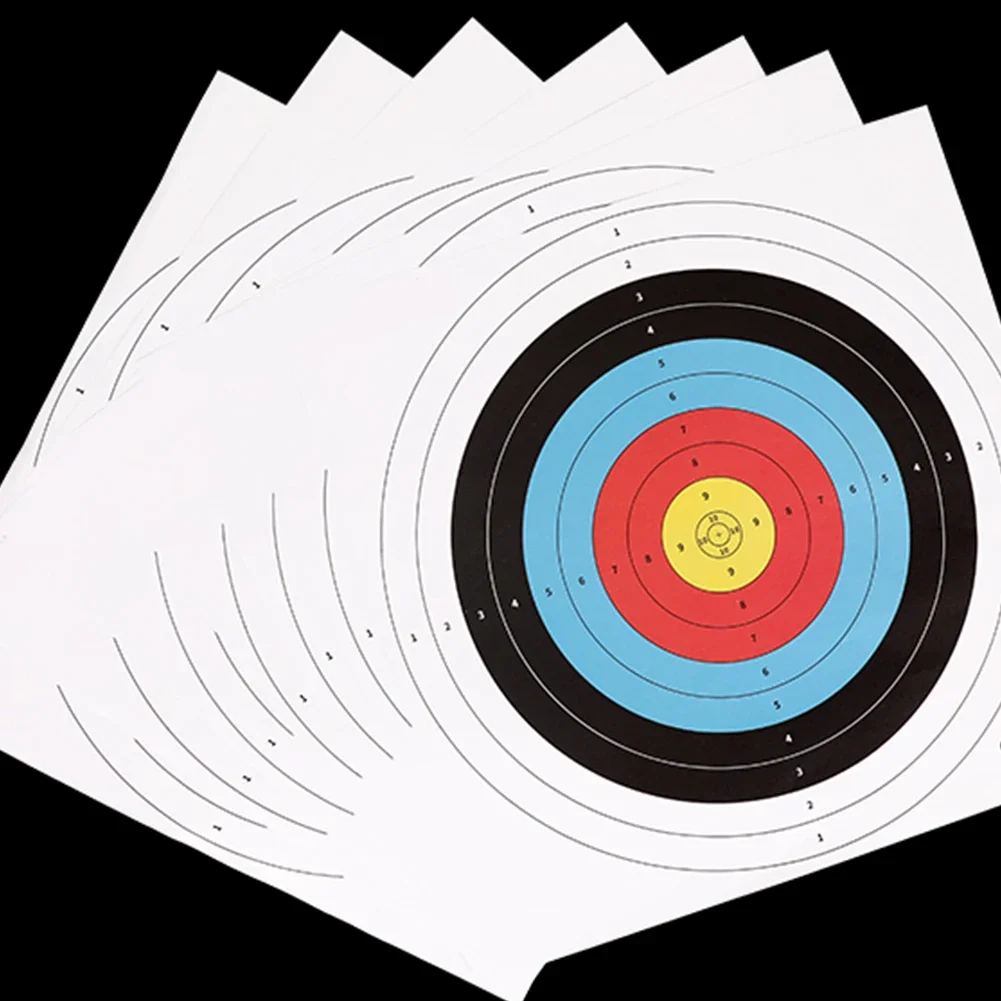 Archery Target Face - Zielscheiben-Zubehör für Bogenschießen, 10 Stück, professionelle