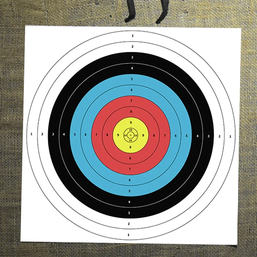 Archery Target Face - 10 Stück/Set Professionelle Bogenschieß-Zielscheiben aus Papier,
