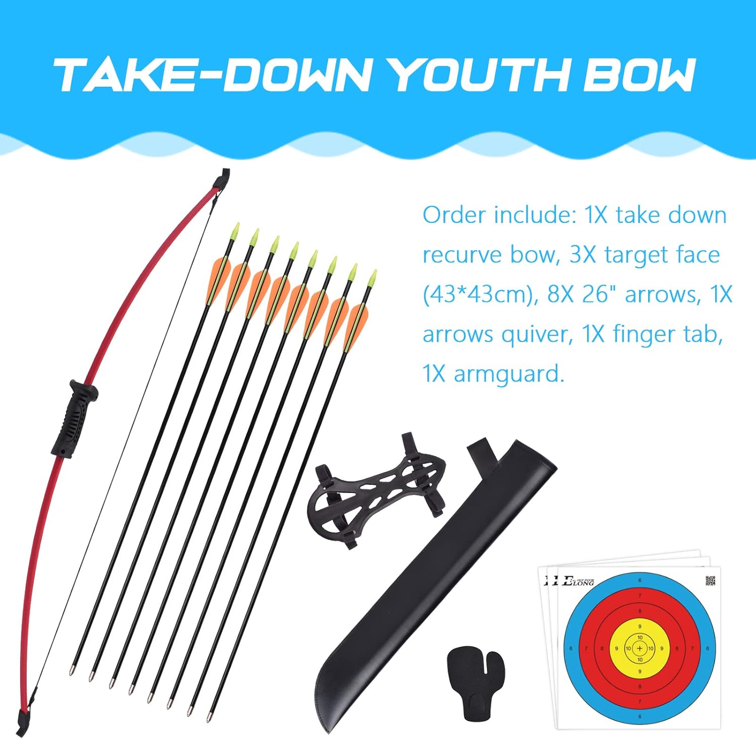 Recurve-Bogen- und Pfeilset fü – Archery Target Face Bewertung und Preis