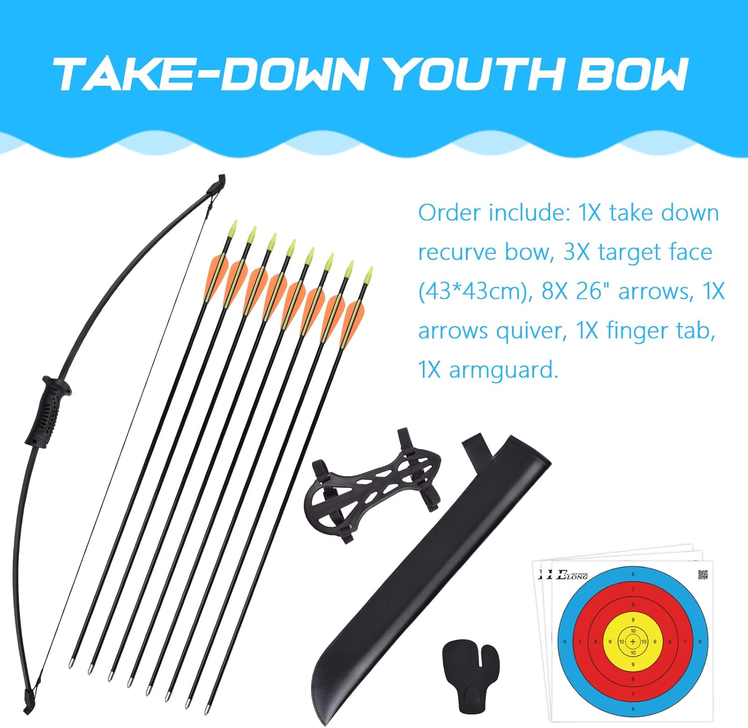 Recurve-Bogen- und Pfeilset fü – Archery Target Face Bewertung und Preis